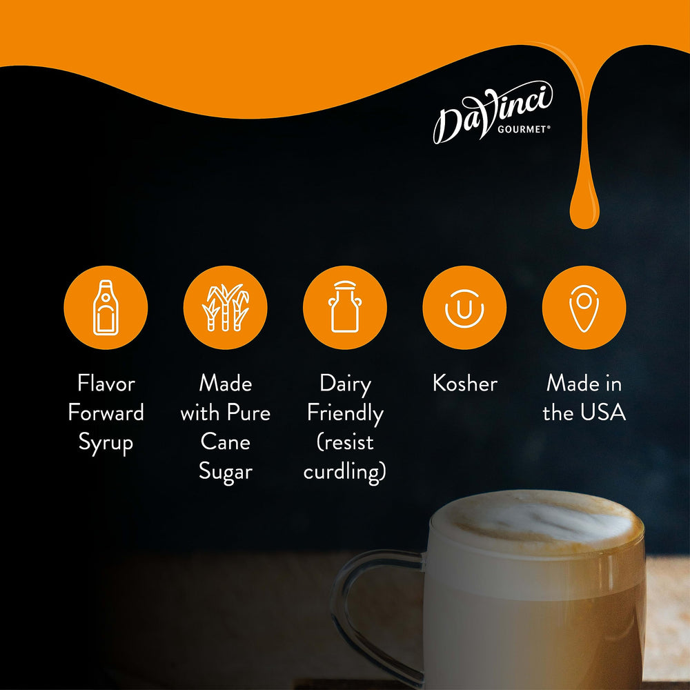 DaVinci Gourmet hazelnut syrup in iced latte for smooth cold blending