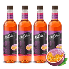DaVinci Gourmet front label showing passion fruit syrup and clear branding for quick identification