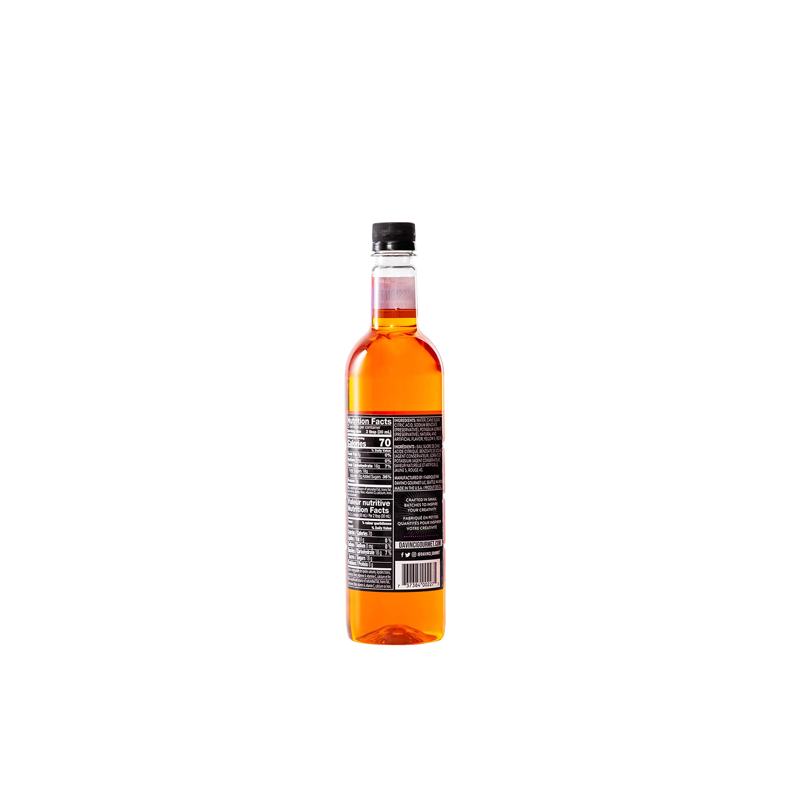 DaVinci Gourmet bottle pour spout delivering controlled syrup for accurate cocktail mixing