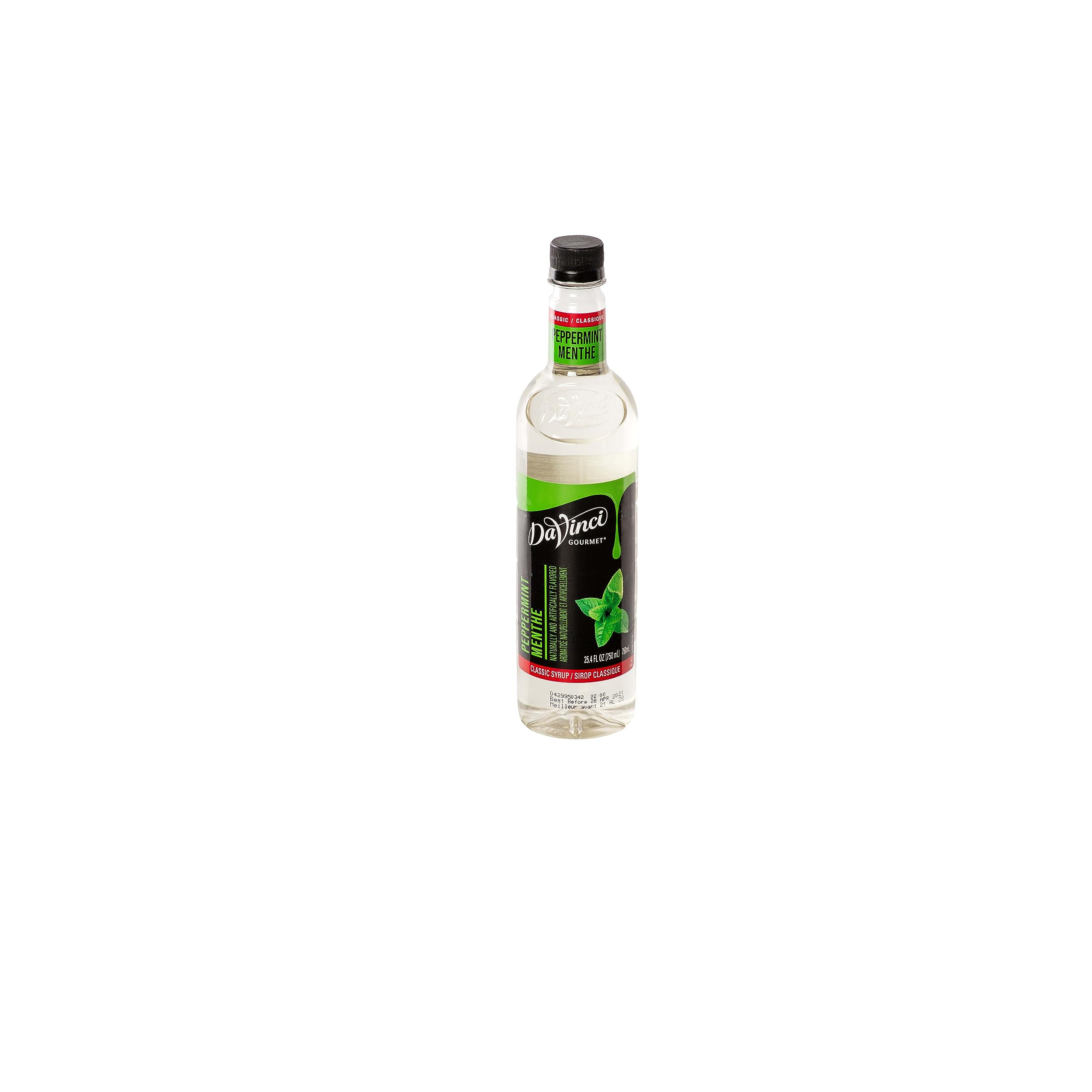 DaVinci Gourmet peppermint cocktail with mint garnish showing bar-quality flavor enhancement