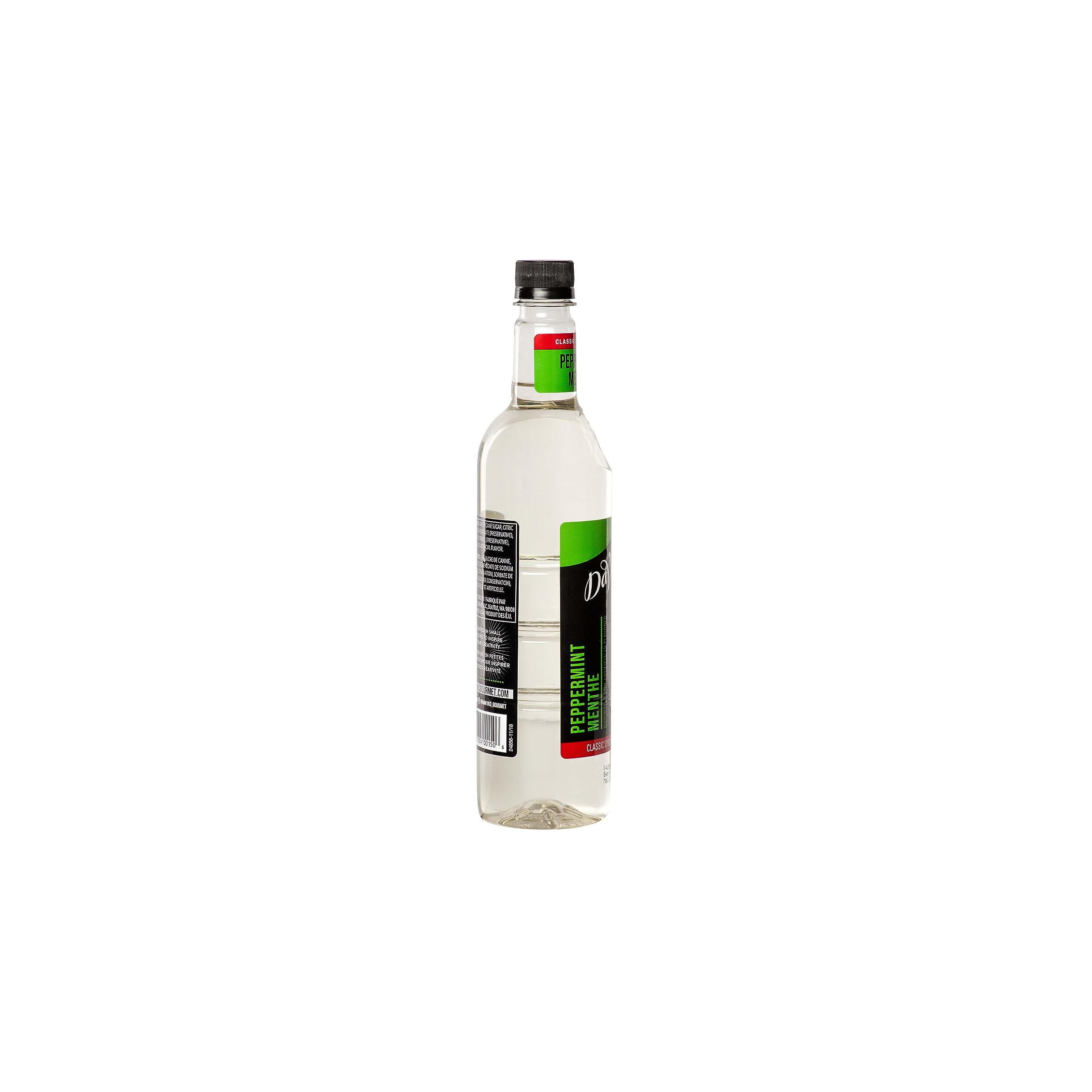 DaVinci Gourmet peppermint stored on pantry shelf showing durable bottle and convenient storage