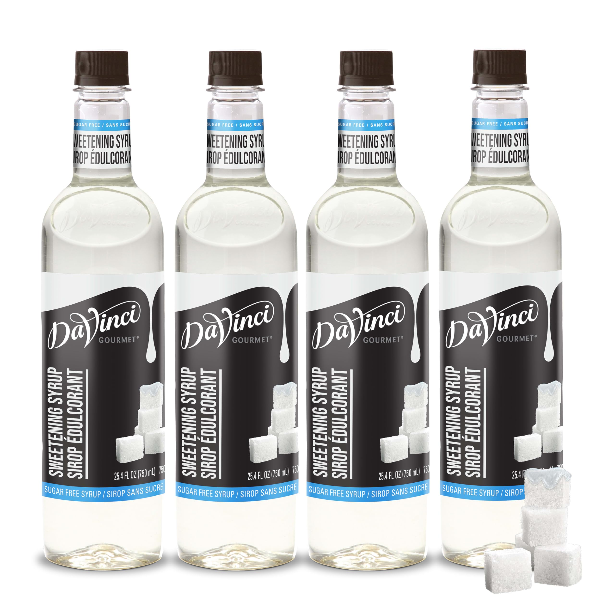DaVinci Gourmet bottle front view showing label and zero-calorie benefit