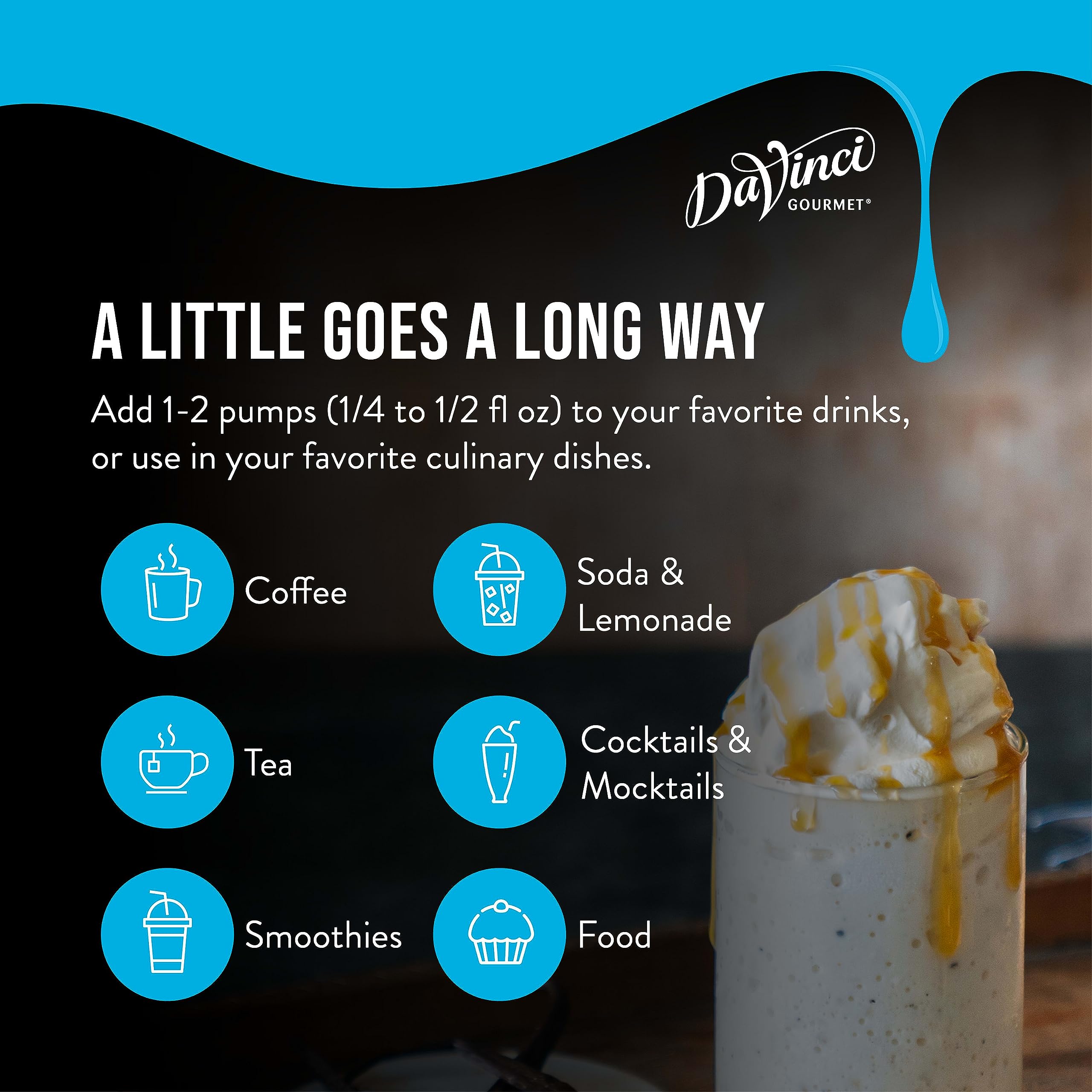 DaVinci Gourmet label detail highlighting brand and professional quality