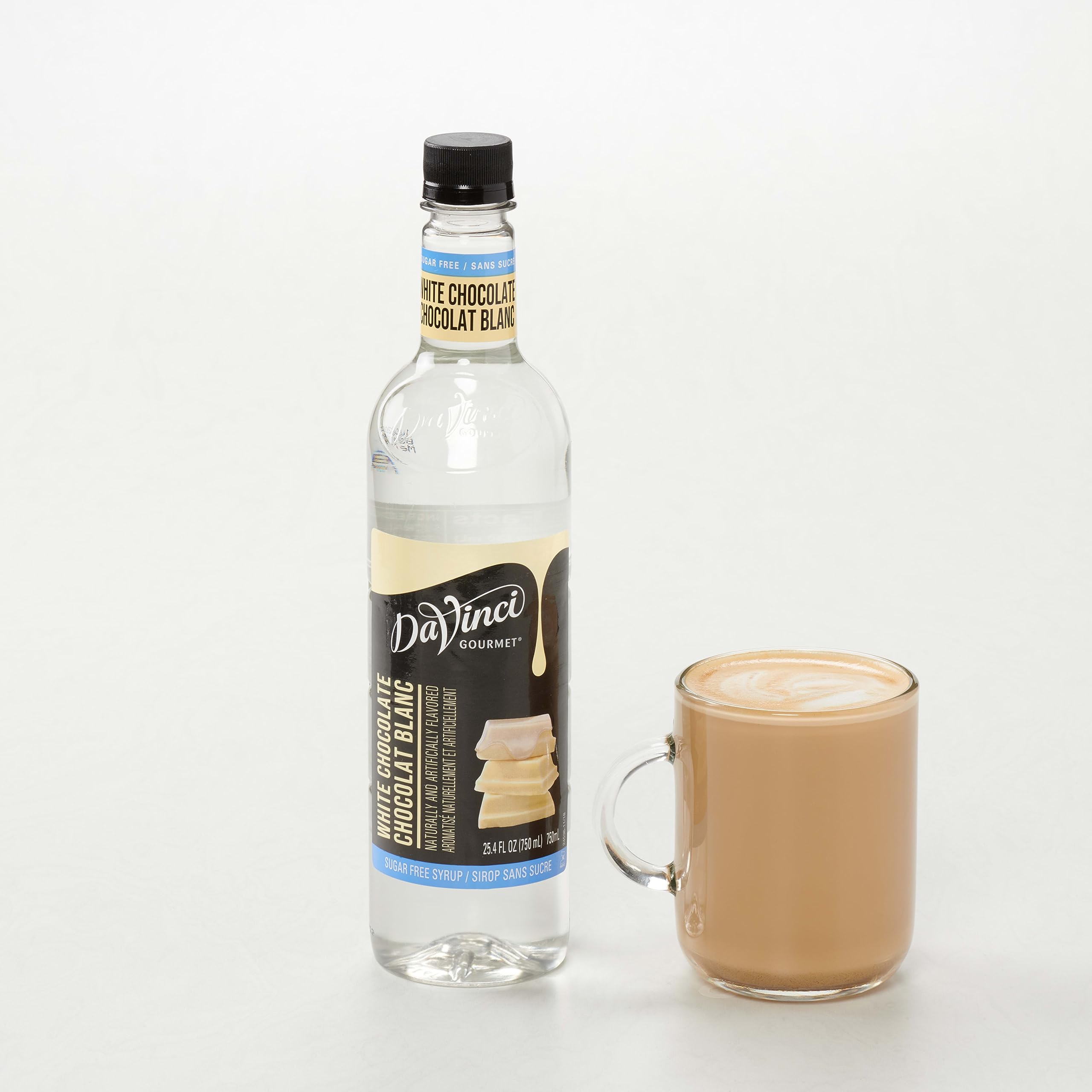 DaVinci Gourmet syrup drizzled over cocktail garnish adding sugar-free sweetness