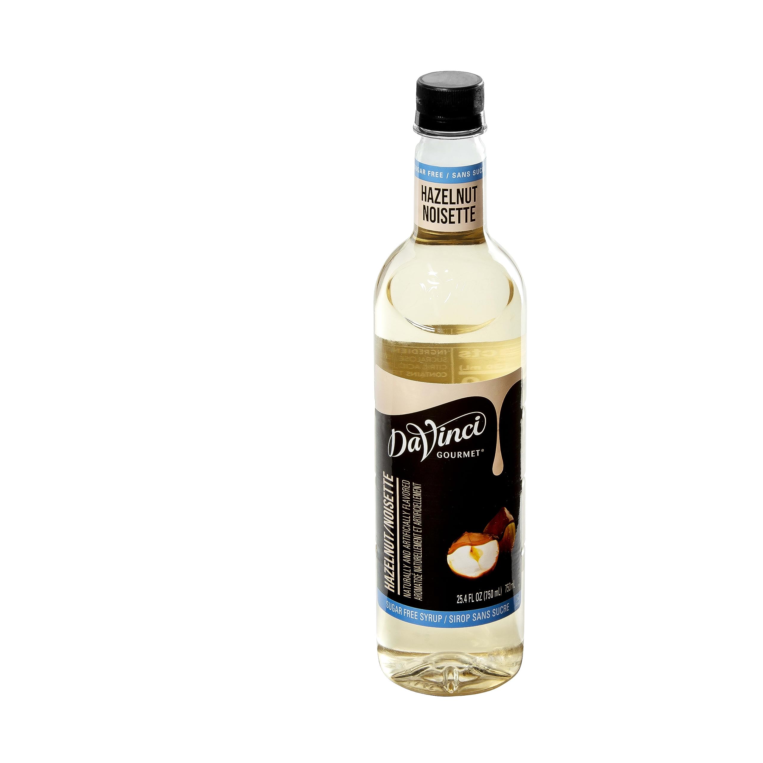 DaVinci Gourmet syrup used in cocktail glass adding nutty depth and sugar-free benefit