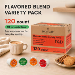 Close-up of Day To Day pods stacked to highlight pod texture and easy single-serve brewing