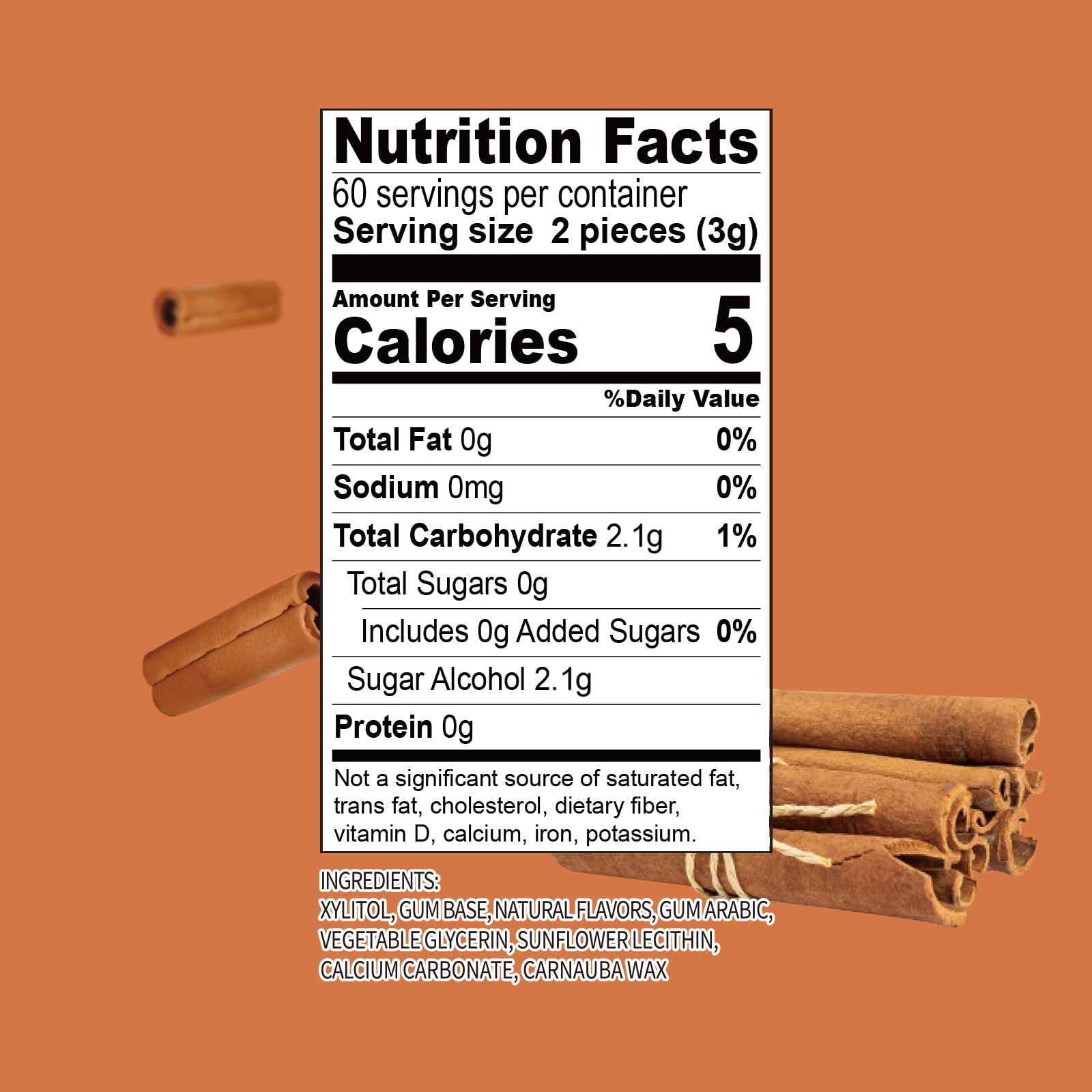 DC24 DAILY CARE close-up of gum piece texture highlighting xylitol cooling feel