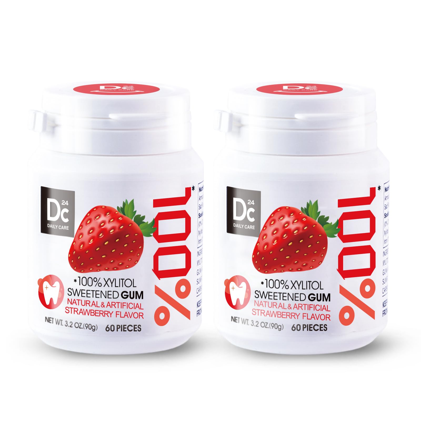 DC24 DAILY CARE front packaging showing strawberry gum and freshness benefits