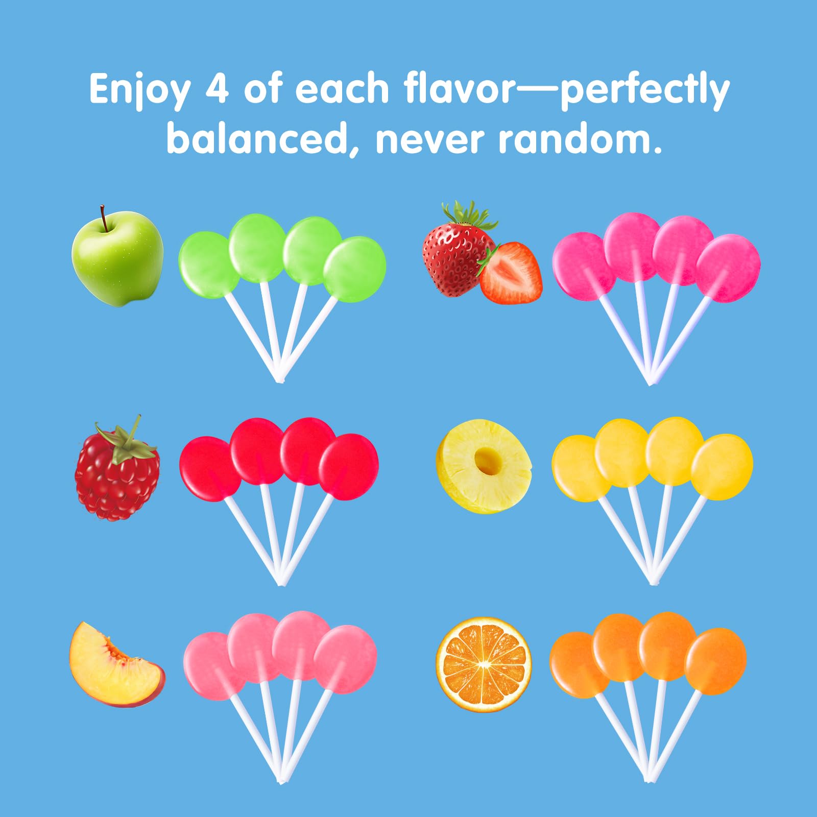 DC24 DAILY CARE individually wrapped lollipop emphasizing hygienic convenience