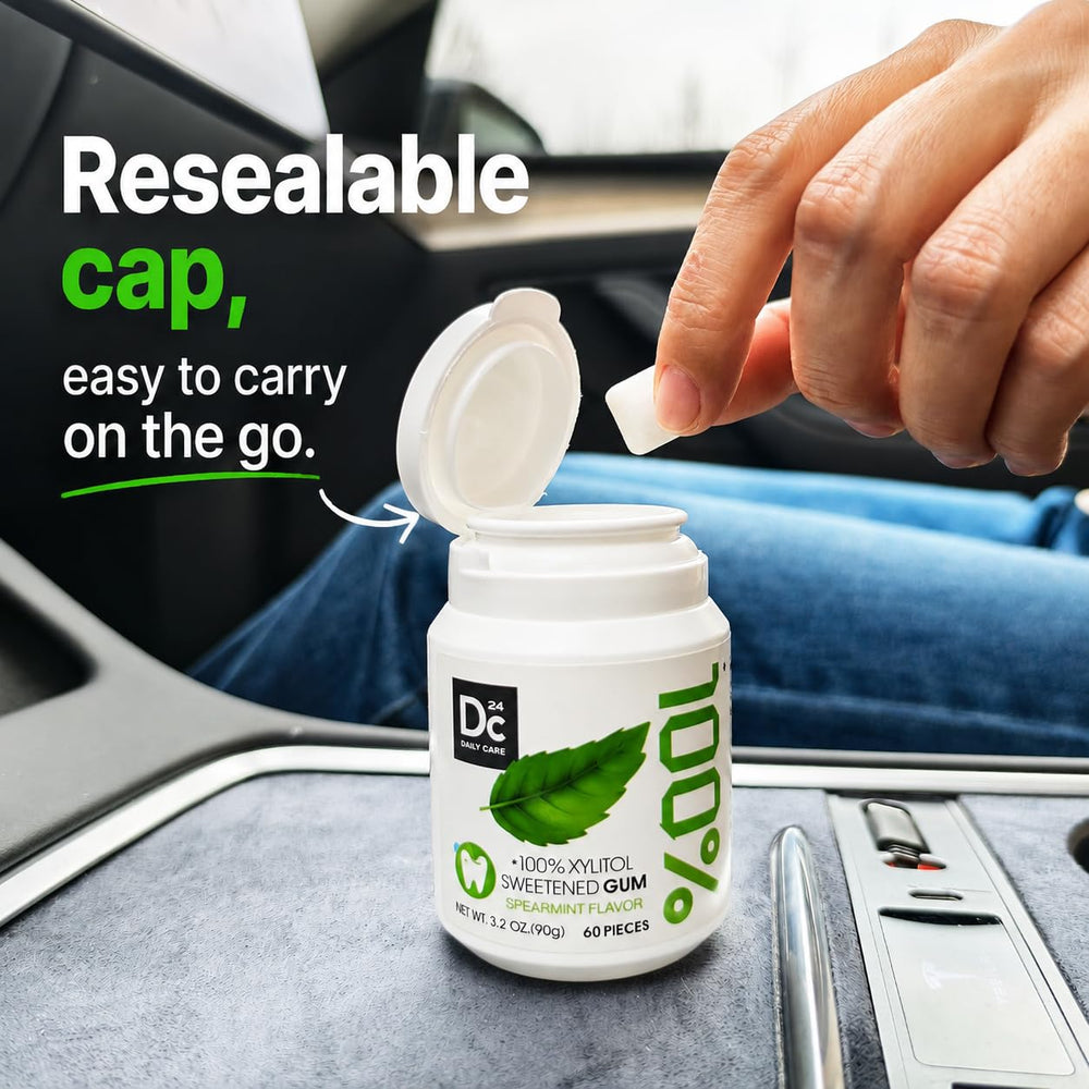 DC24 DAILY CARE bottle inside handbag illustrating on-the-go freshness benefit
