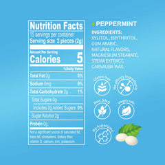 DC24 DAILY CARE mints in small dish demonstrating portion size