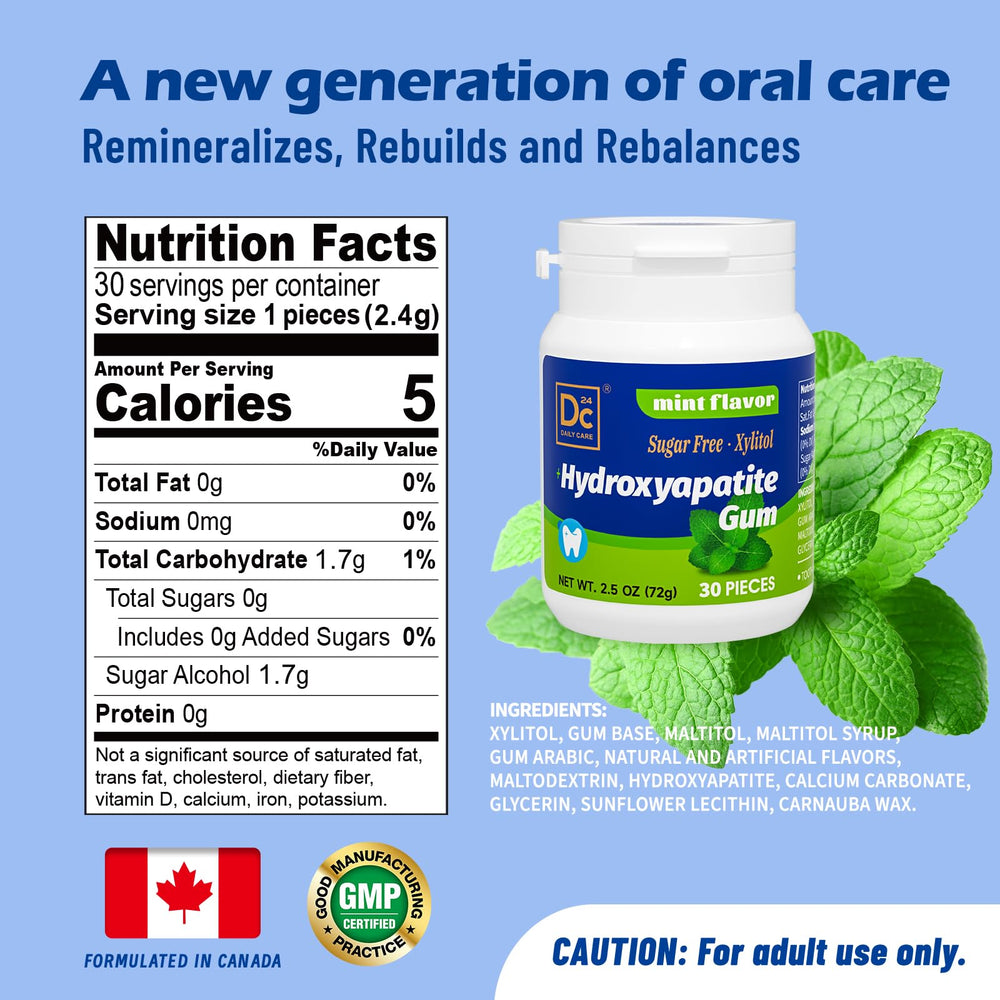 DC24 DAILY CARE single gum piece close-up highlighting larger chew
