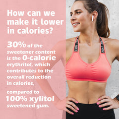 DC24 DAILY CARE gum held in hand showing piece size and convenient portion benefit