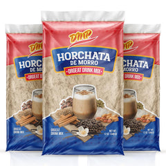 De Mi Pais front packet showing horchata mix branding and clear ingredient callout