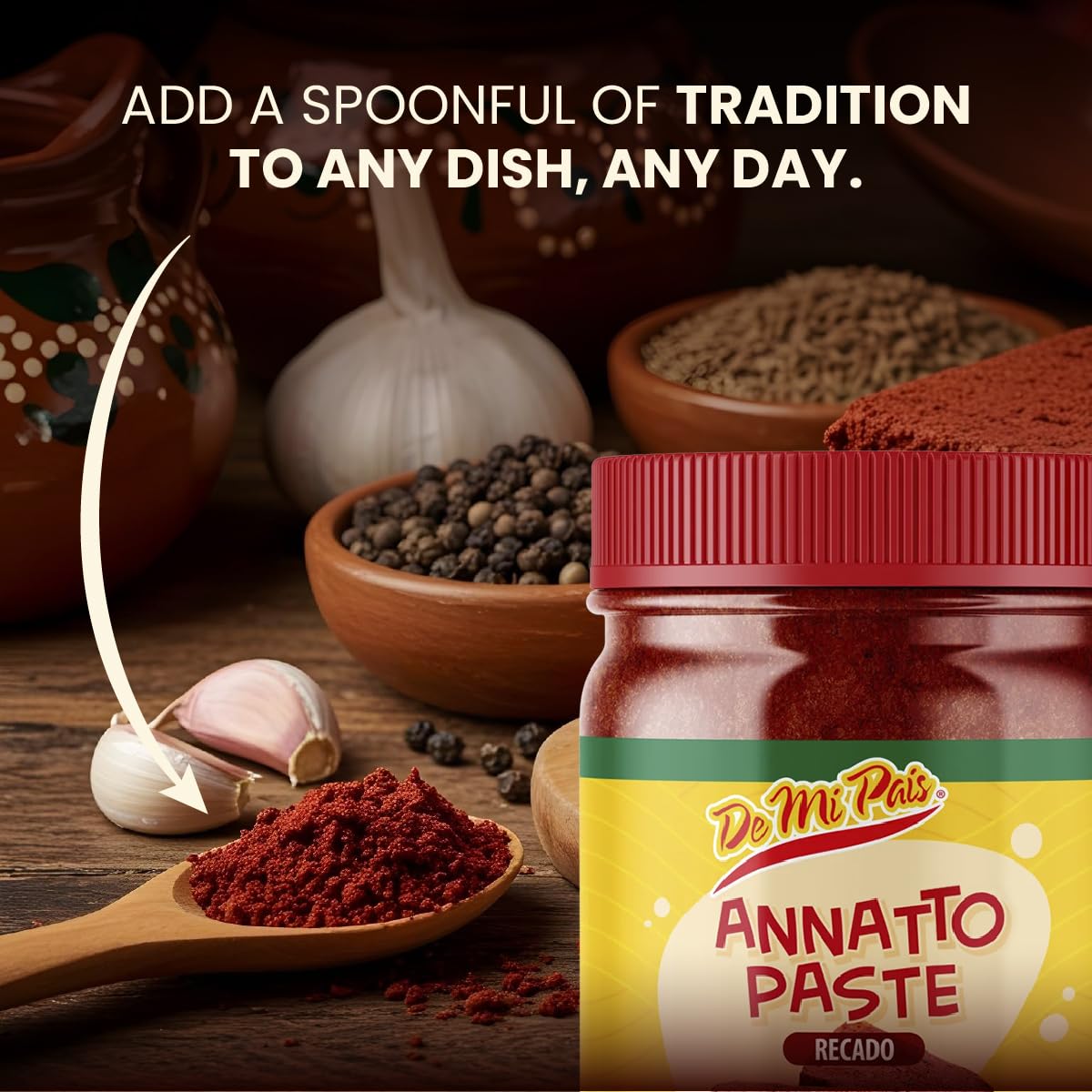 De Mi Pais marinated chicken using paste for vibrant color and savory appeal