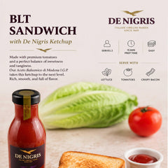 de nigris bottle on wood board illustrating bottle size and kitchen scale