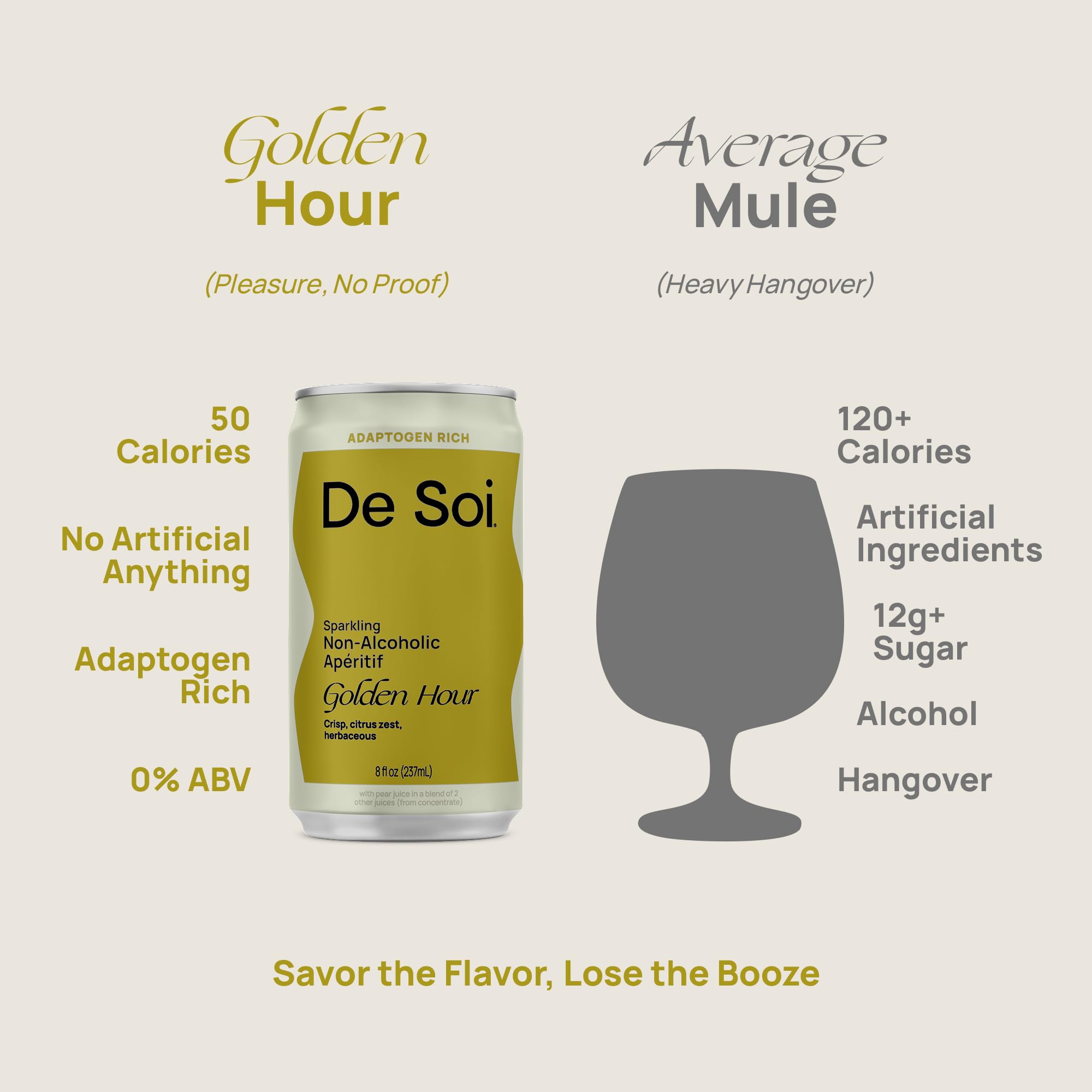 De Soi Golden Hour beside hand for scale showing compact 12ct convenience and portability