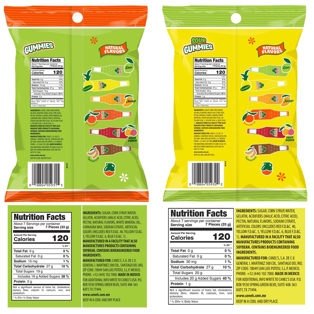 Deal Society Jarritos bag label with flavor list for quick product info