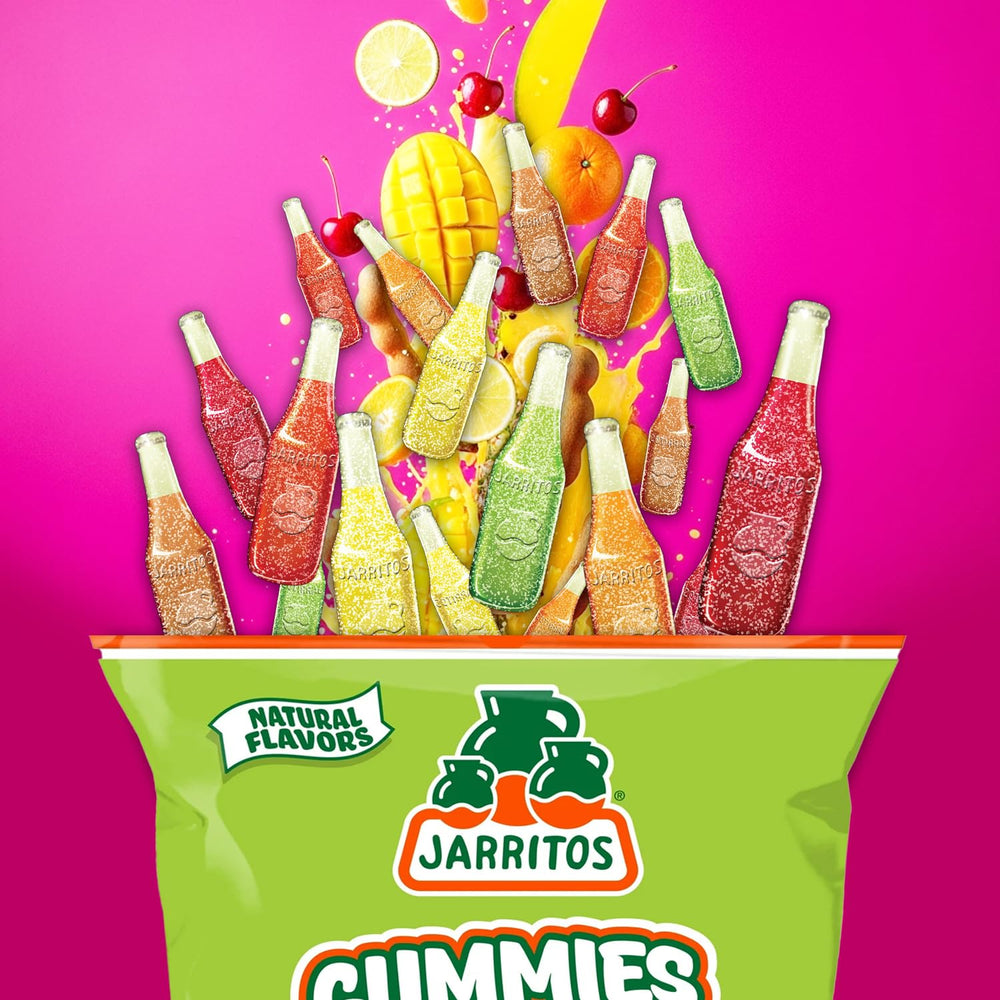 Deal Society Jarritos gummies in a bowl at a party for sharing convenience