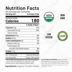DEAL SUPPLEMENT close-up of raw pepitas texture showing clean unshelled seeds, natural freshness