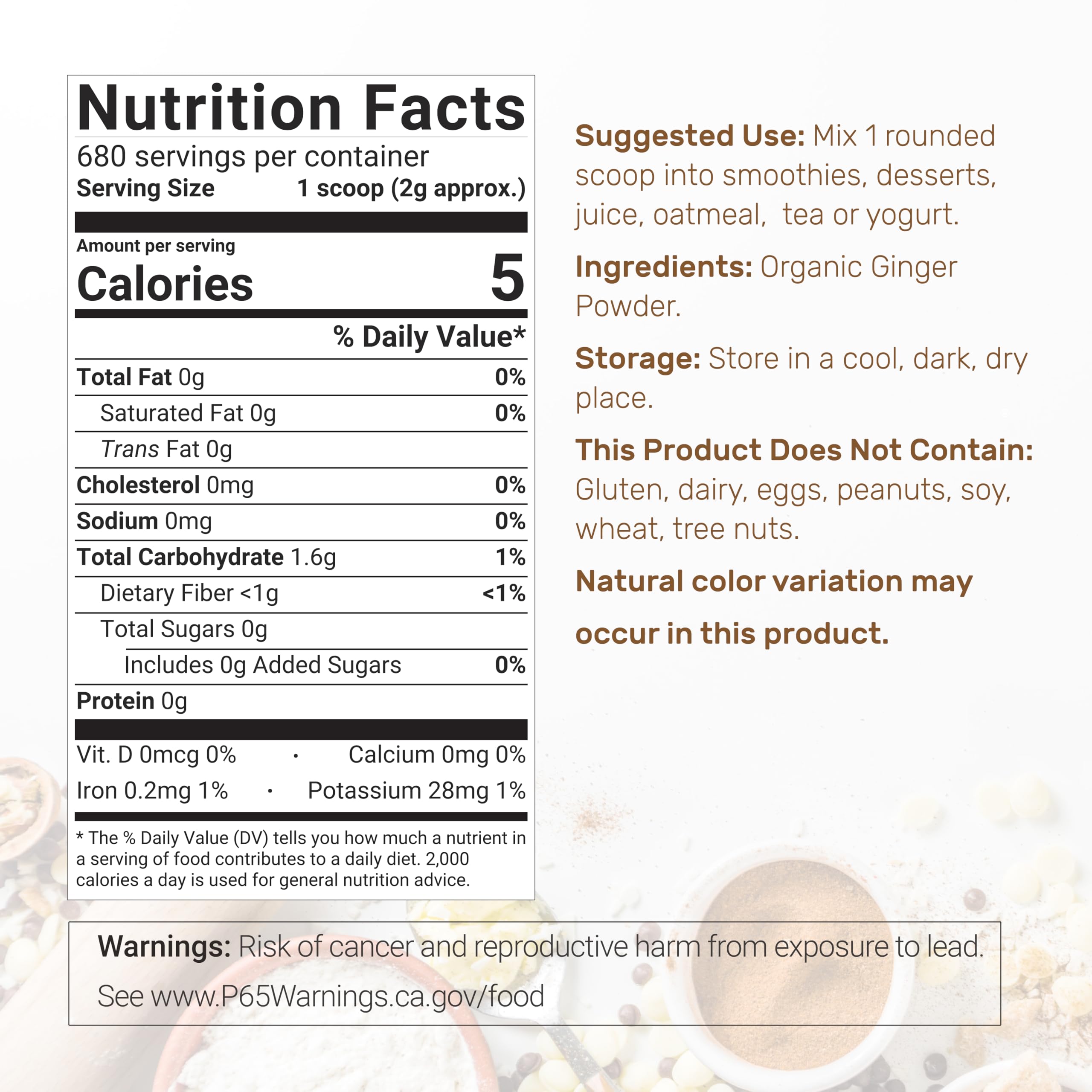 DEAL SUPPLEMENT close-up of finely ground ginger powder showing smooth texture for easy mixing