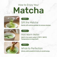 DEAL SUPPLEMENT matcha latte in cup, demonstrating creamy froth and versatile beverage benefit