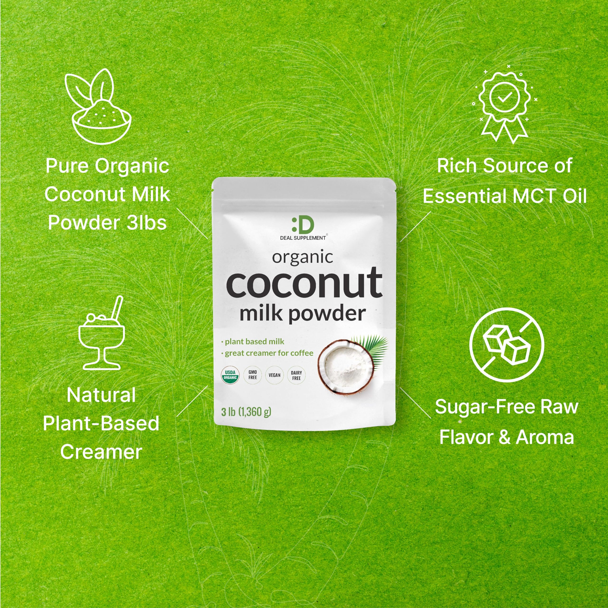 DEAL SUPPLEMENT scoop of powder on scale showing serving size clarity