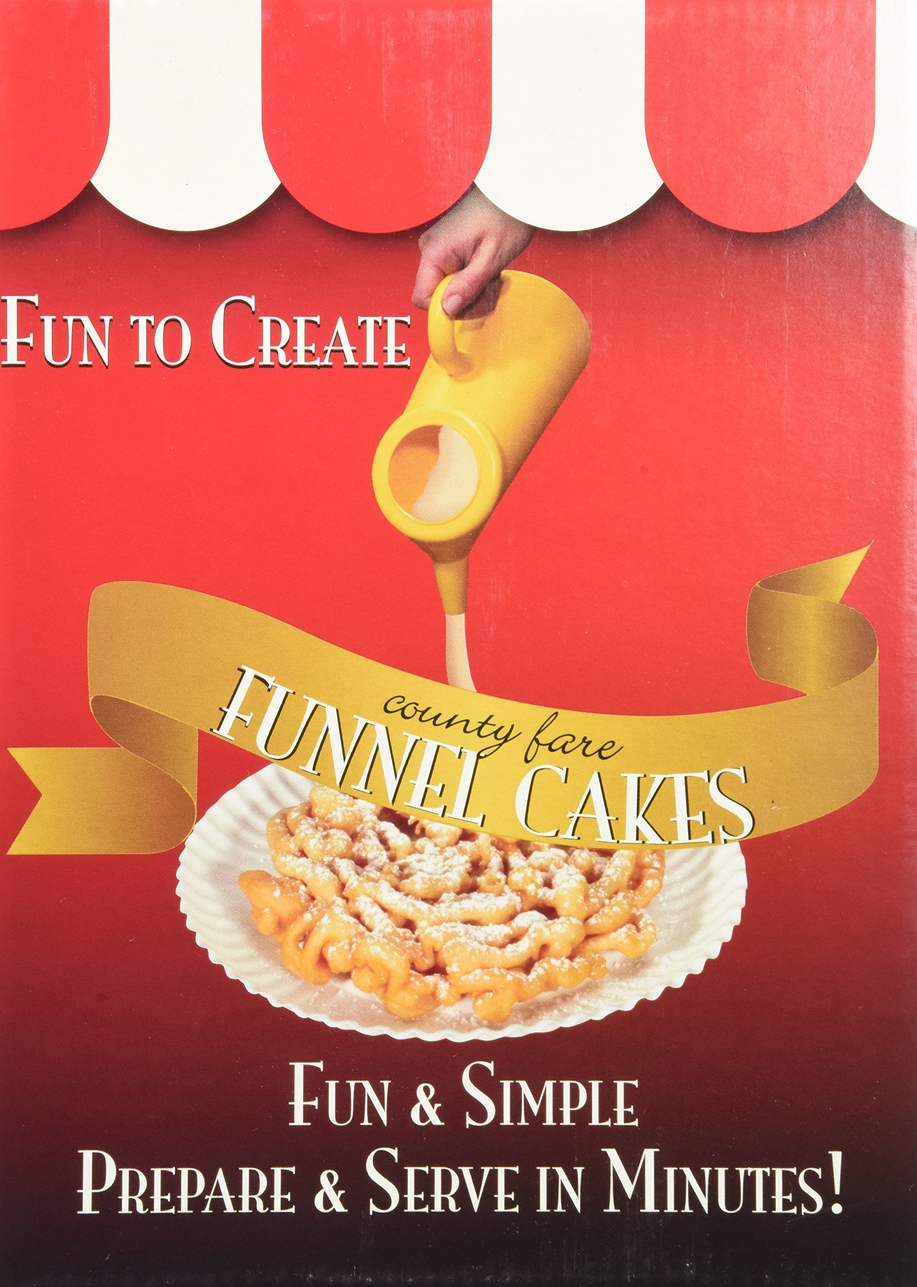 Dean Jacob's plated funnel cake with powdered sugar showing family-friendly treat