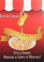 Dean Jacob's plated funnel cake with powdered sugar showing family-friendly treat