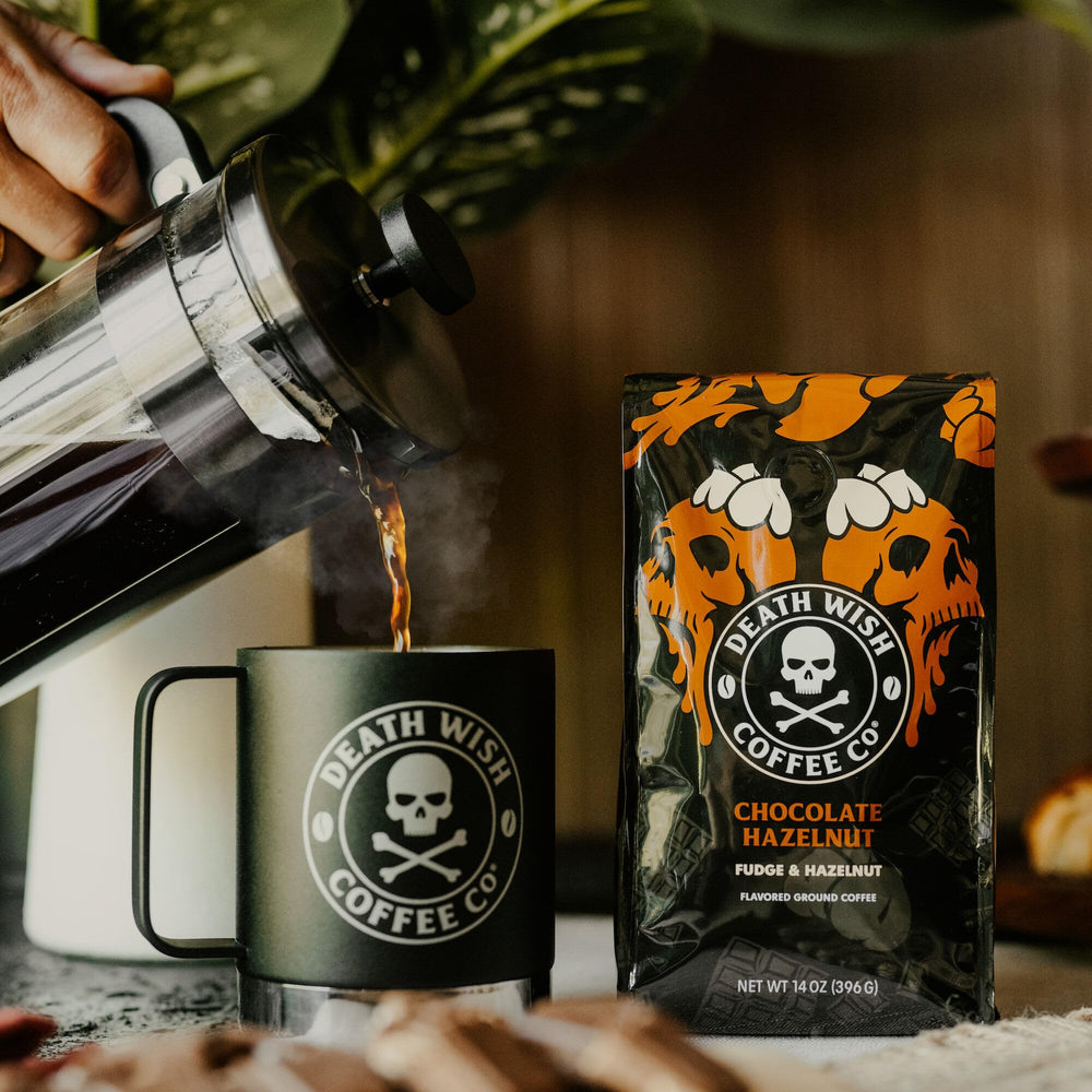 Death Wish breakfast table lifestyle scene showing enjoyable morning energy boost
