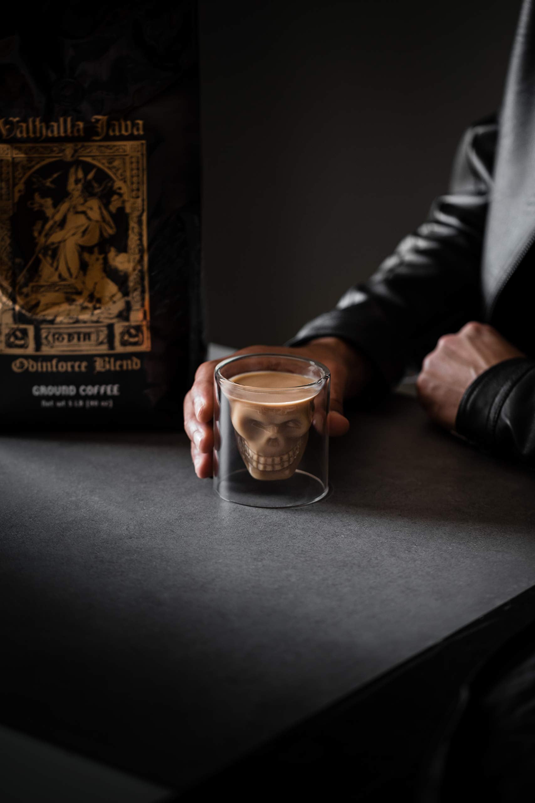 Death Wish Coffee brewed cup steaming, showing aroma and bold appearance