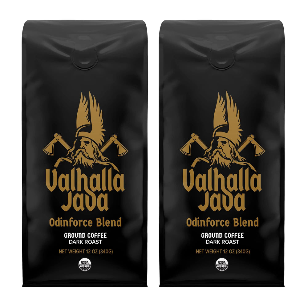 Death Wish Coffee Valhalla Java front packaging showing branding and roast details for confident purchase