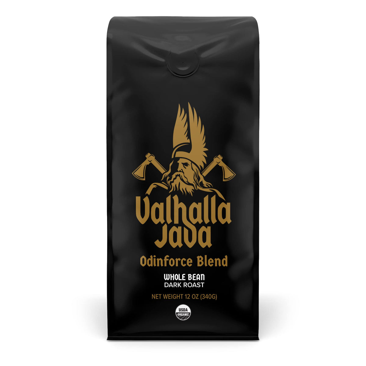 Death Wish Coffee Valhalla Java front package showing bold branding and size