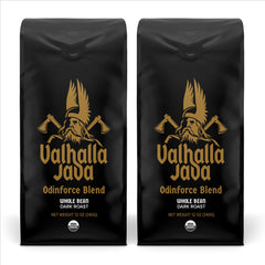 Death Wish Coffee front packaging showing organic label and bold branding for rich flavor