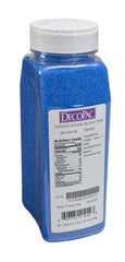 DecoPac close-up of blue sanding sugar crystals highlighting fine texture and sparkle