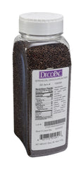 DecoPac chocolate brown sprinkles sprinkled on cupcake for professional finishing and contrast