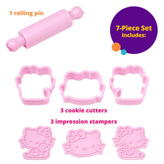 DecoPac Hello Kitty three cookie cutters arranged for coordinated designs