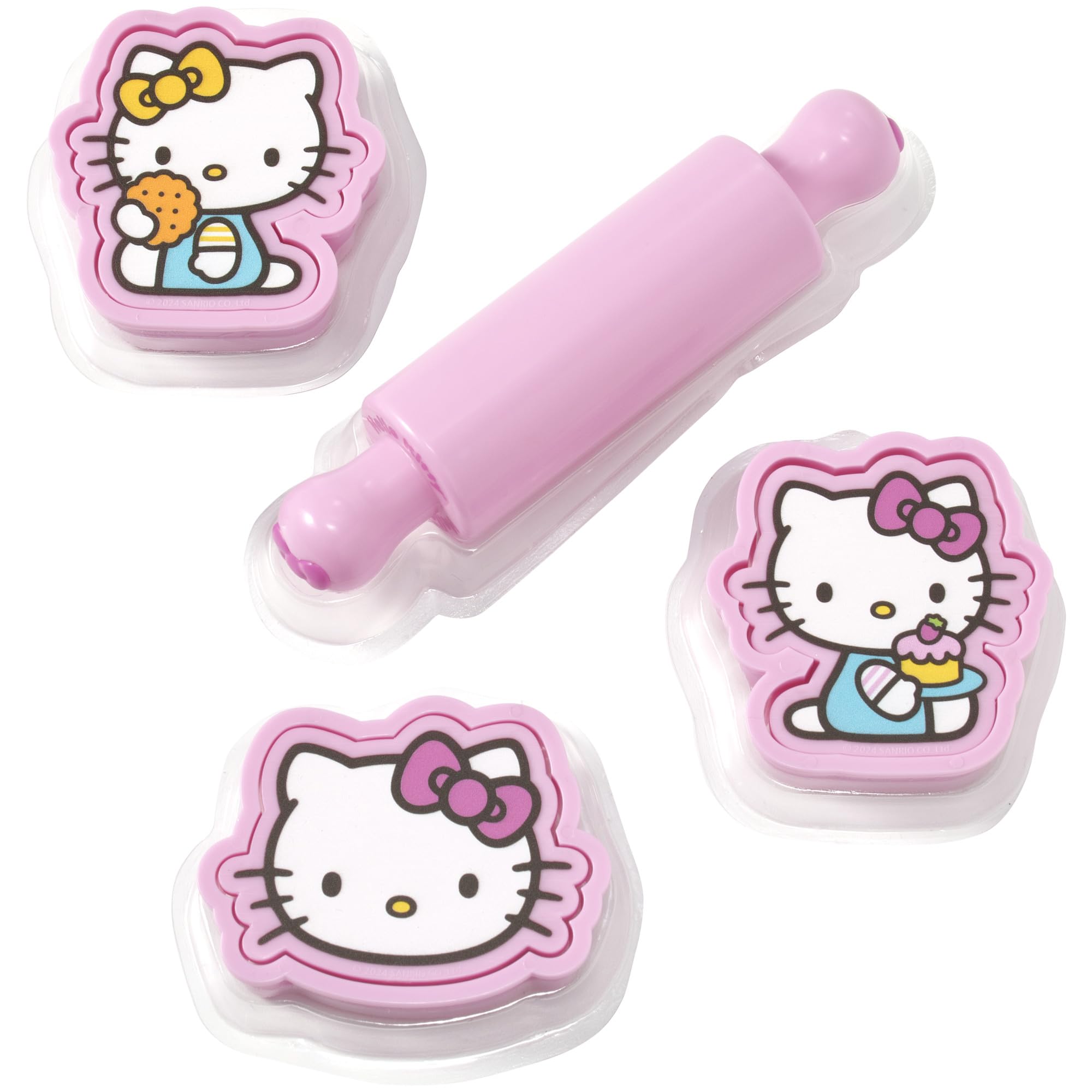 DecoPac Hello Kitty size comparison with hand showing compact portability
