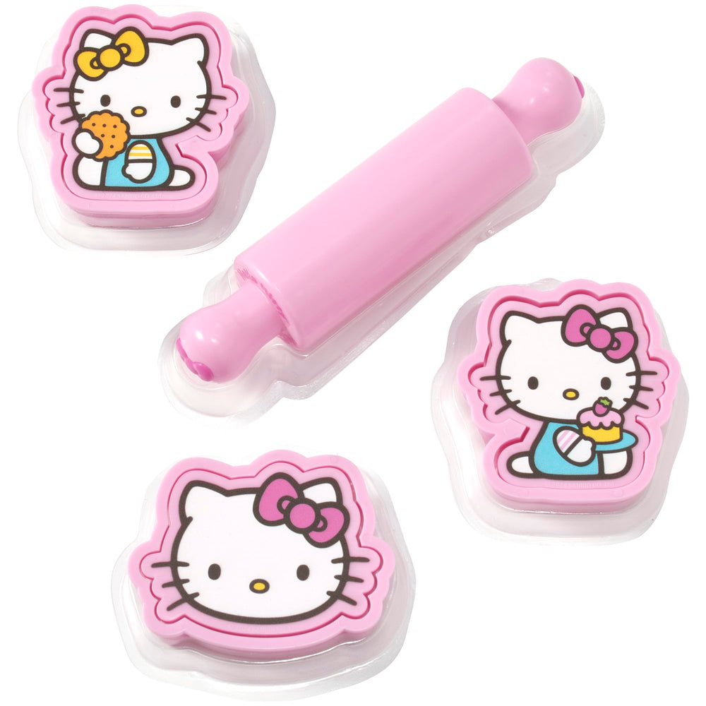 DecoPac Hello Kitty size comparison with hand showing compact portability