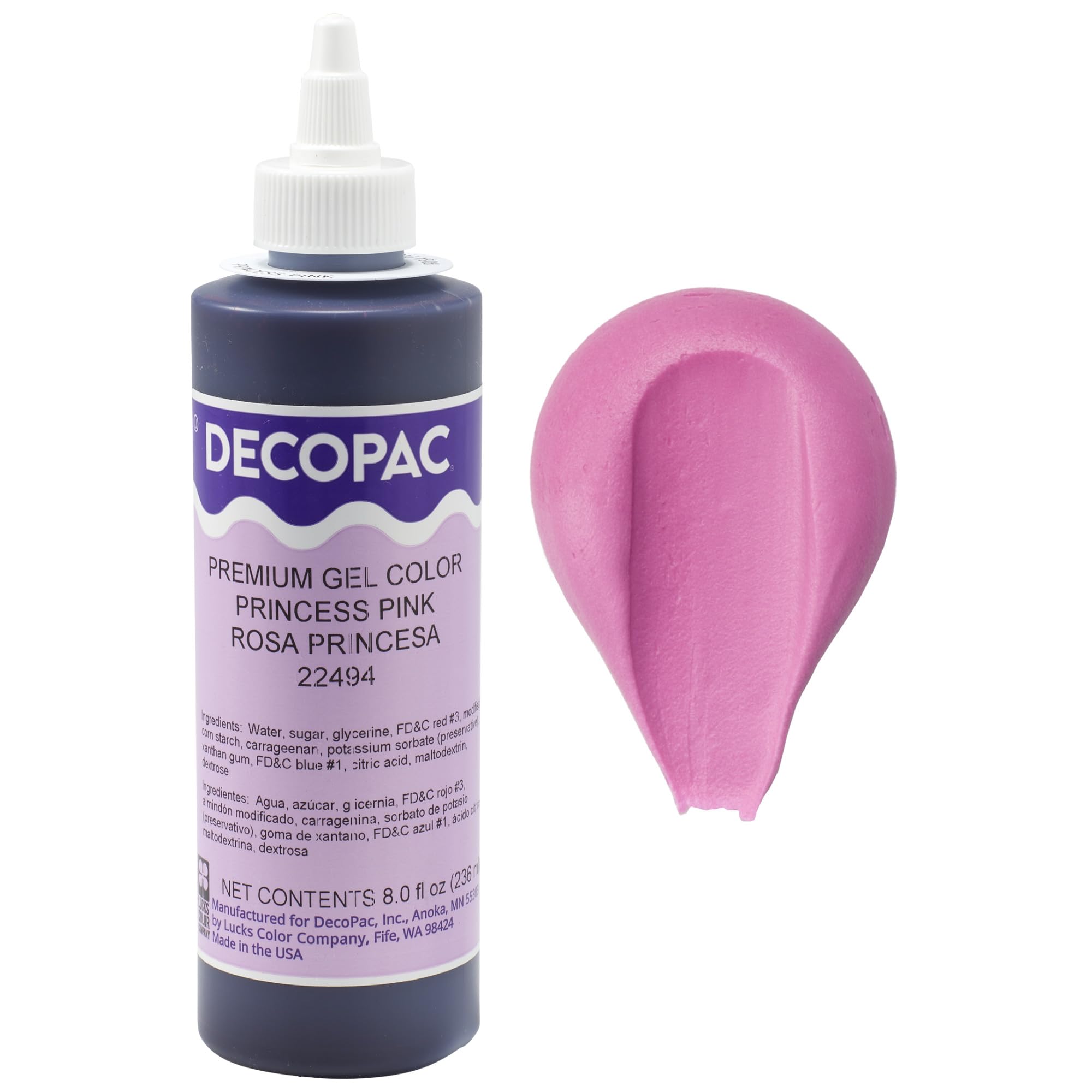 DecoPac bottle front packaging showing vibrant pink and brand trust