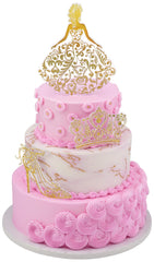 DecoPac gold princess topper front view adds instant celebration polish