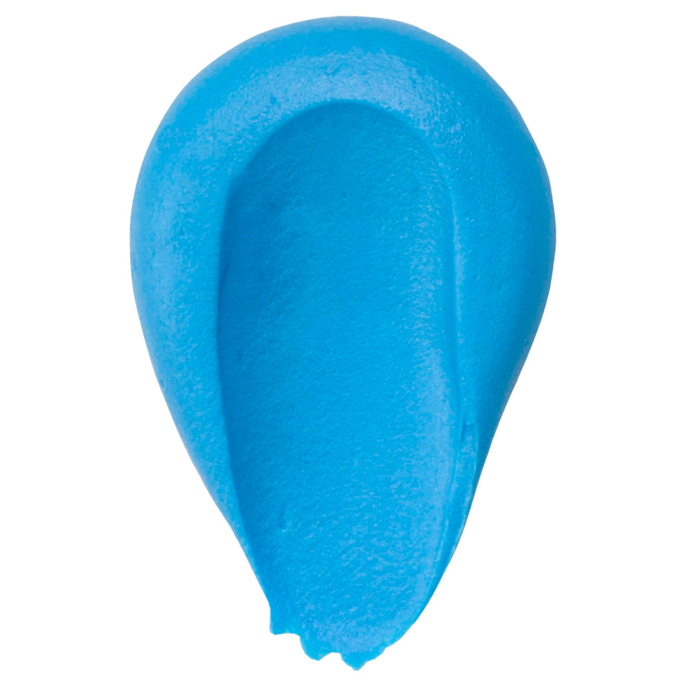 DecoPac used to pipe blue frosting onto cake for crisp decorative edges