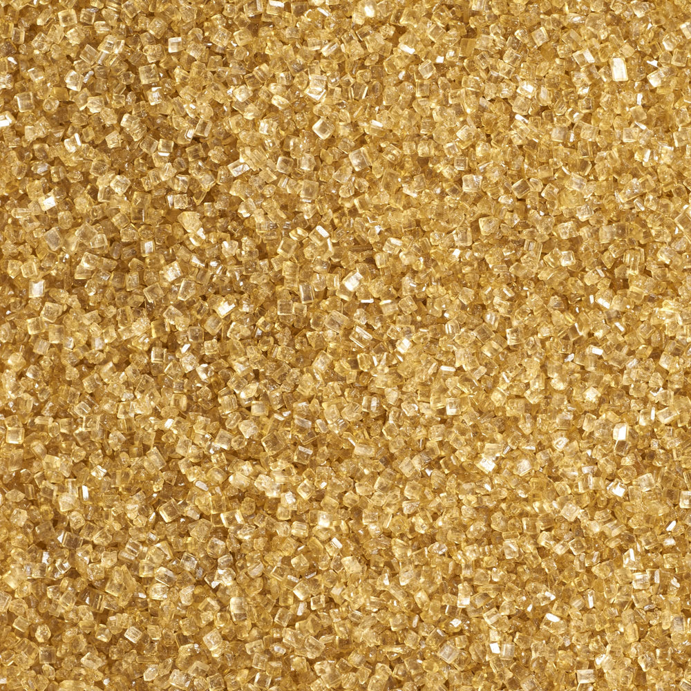 DecoPac front packaging showing 33 oz sparkling gold sanding sugar for easy storage