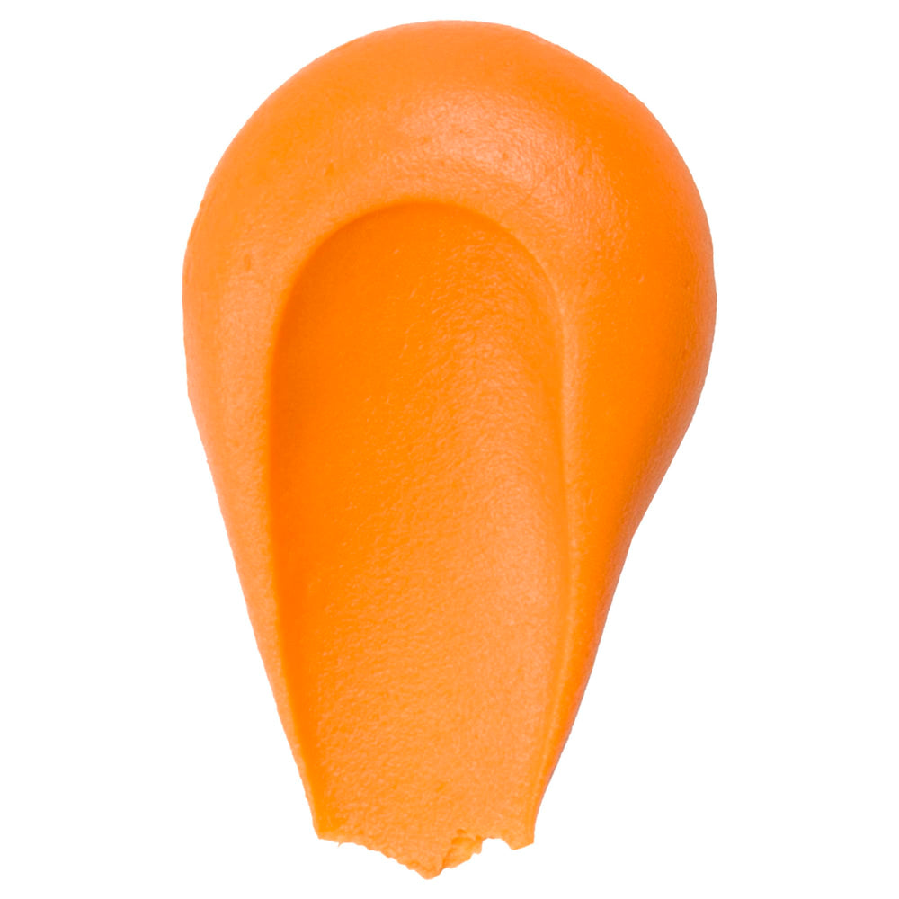 DecoPac Sunset Orange fondant decorated cake with smooth even coverage benefit