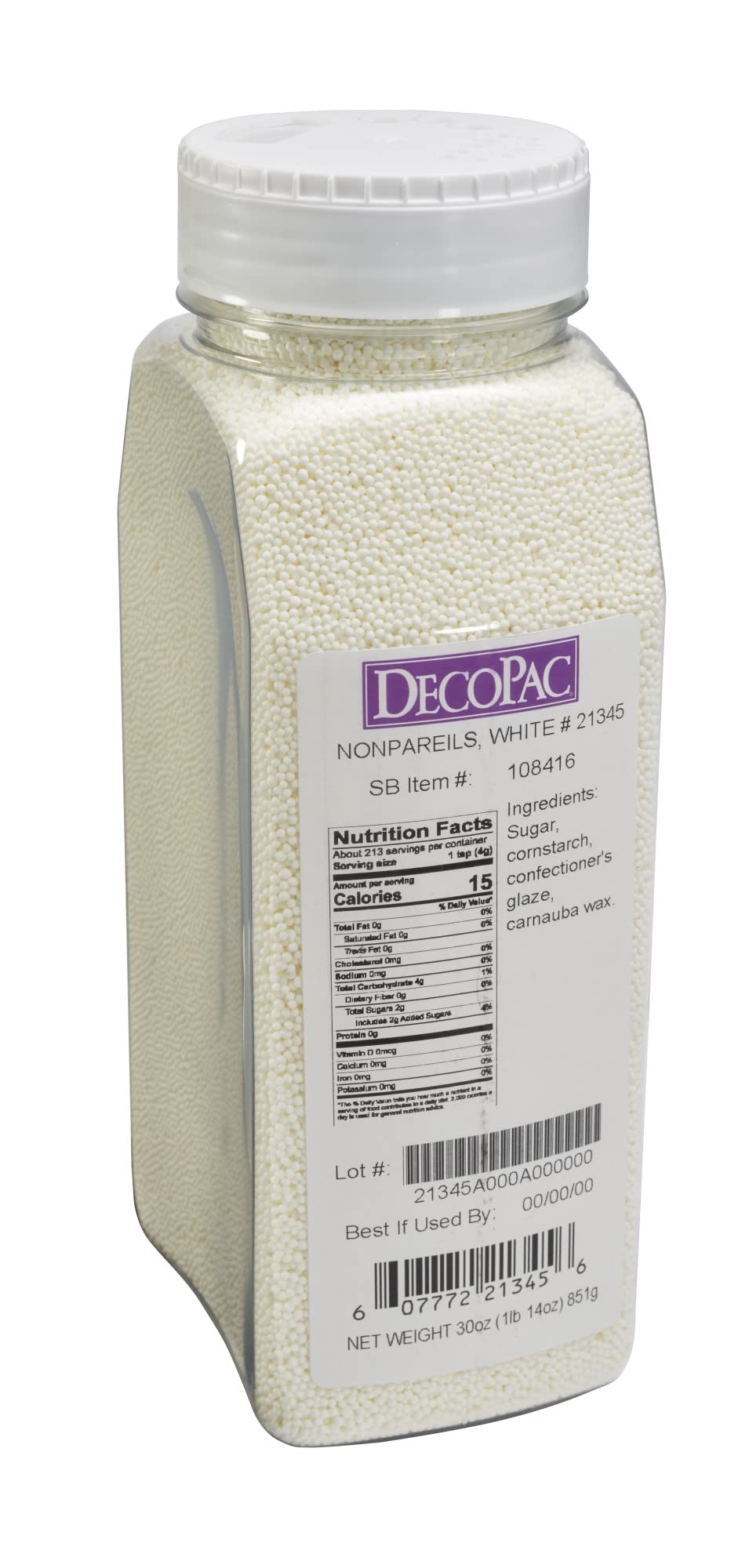 DecoPac front packaging showing 30oz jar for easy storage and use