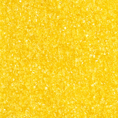 DecoPac yellow sanding sugar shaker front, bright color for eye-catching cakes