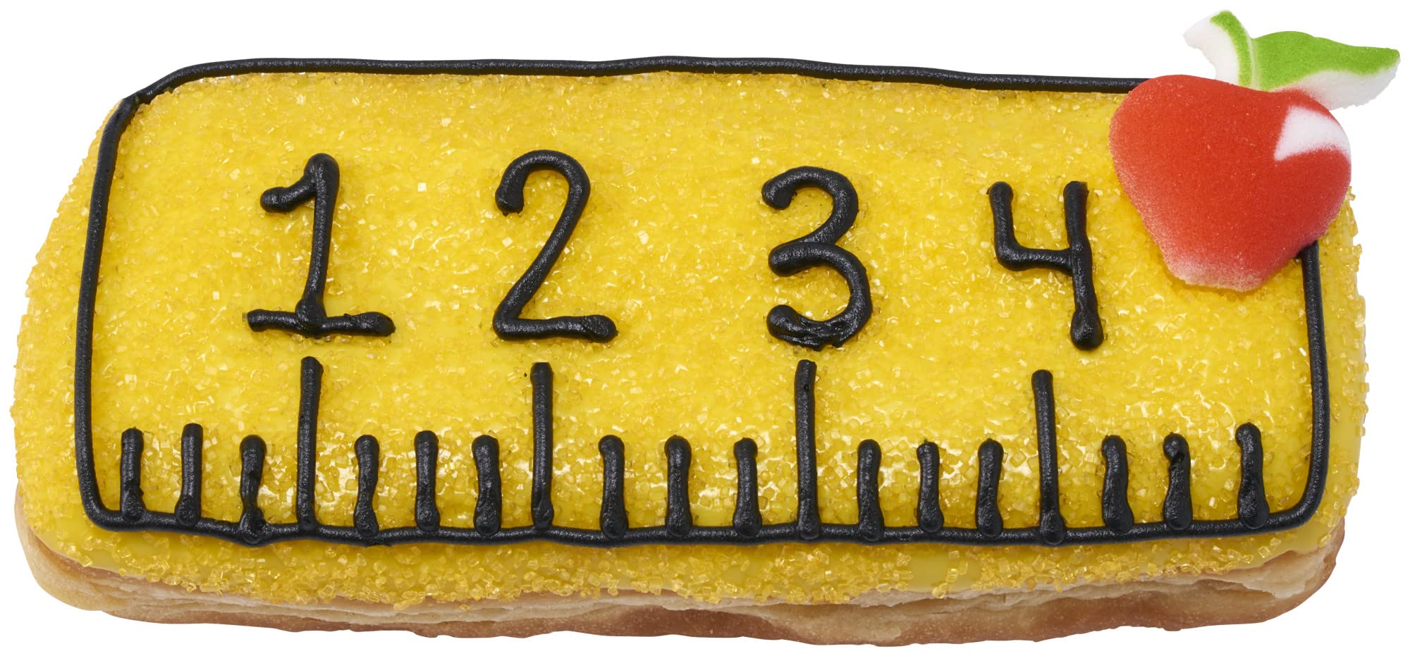 DecoPac yellow sanding sugar used for cake border, consistent coverage and color