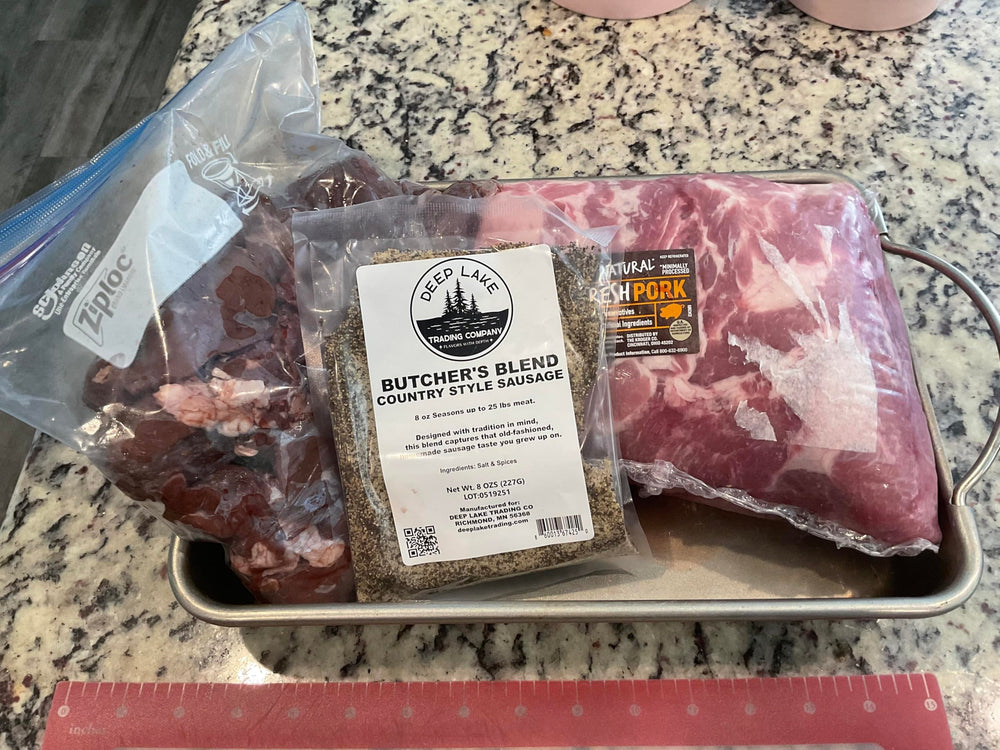 Deep Lake Trading Company closeup of seasoning texture and specks, emphasizes balanced butcher flavor