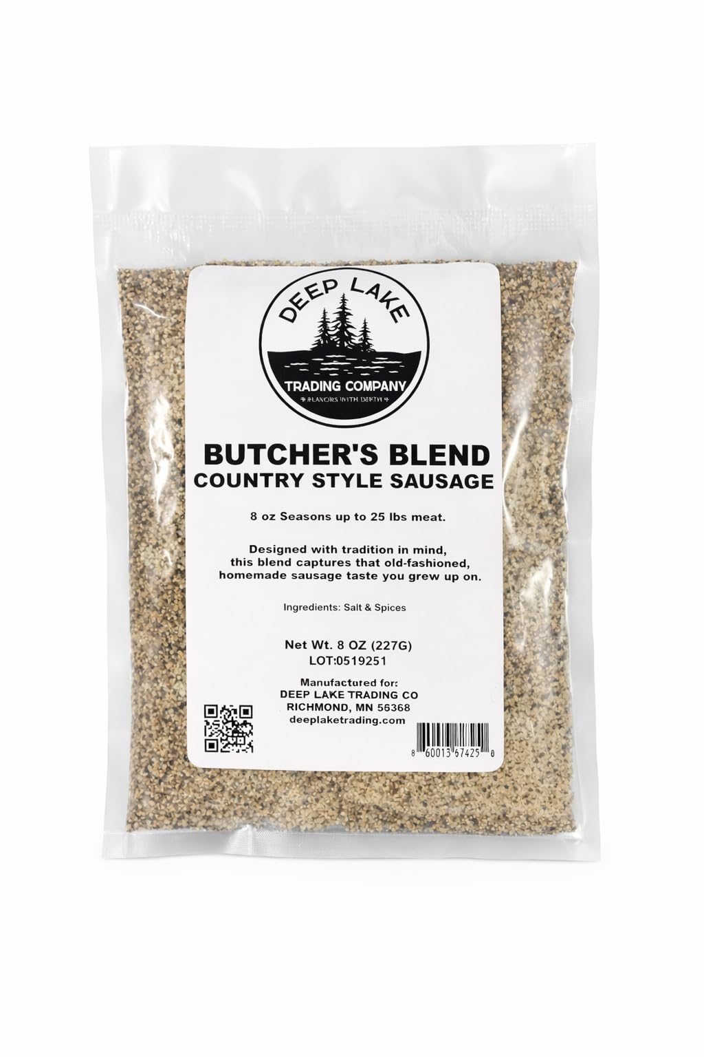 Deep Lake Trading Company front packet showing package and brand, highlights convenient no‑MSG seasoning