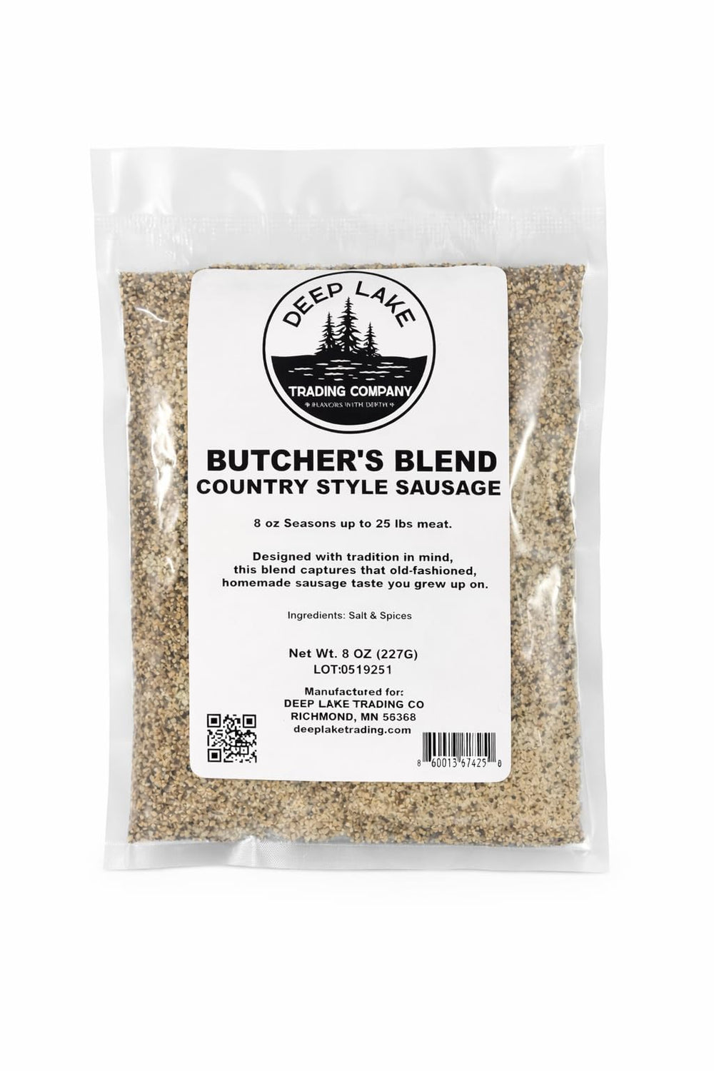 Deep Lake Trading Company front packet showing package and brand, highlights convenient no‑MSG seasoning